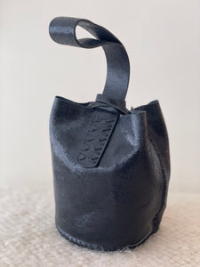 navigli bag | black upcycled leather