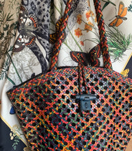 Load image into Gallery viewer, Woven Leather Cane wicker bag