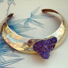 Load image into Gallery viewer, Brass &amp; Amethyst Choker
