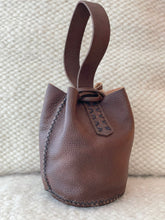 Load image into Gallery viewer, navigli bag | brown upcycled leather
