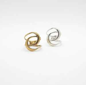 Interlocking ring in brass