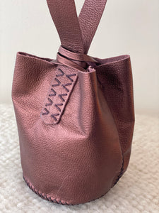 navigli bag | brown metallic upcycled leather