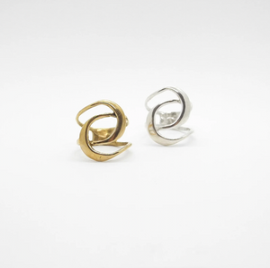 Interlocking ring in brass