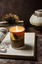 Load image into Gallery viewer, Gold Foil Wood Wrapped Candle Golden Hour
