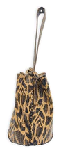 navigli bag | cheetah-graphic snake-embossed upcycled leather
