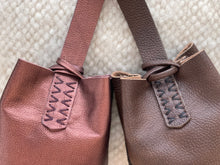 Load image into Gallery viewer, navigli bag | brown upcycled leather
