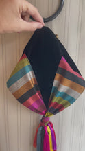 Load and play video in Gallery viewer, Striped silk colorful Bag
