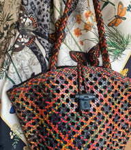 Load image into Gallery viewer, Woven Leather Cane wicker bag
