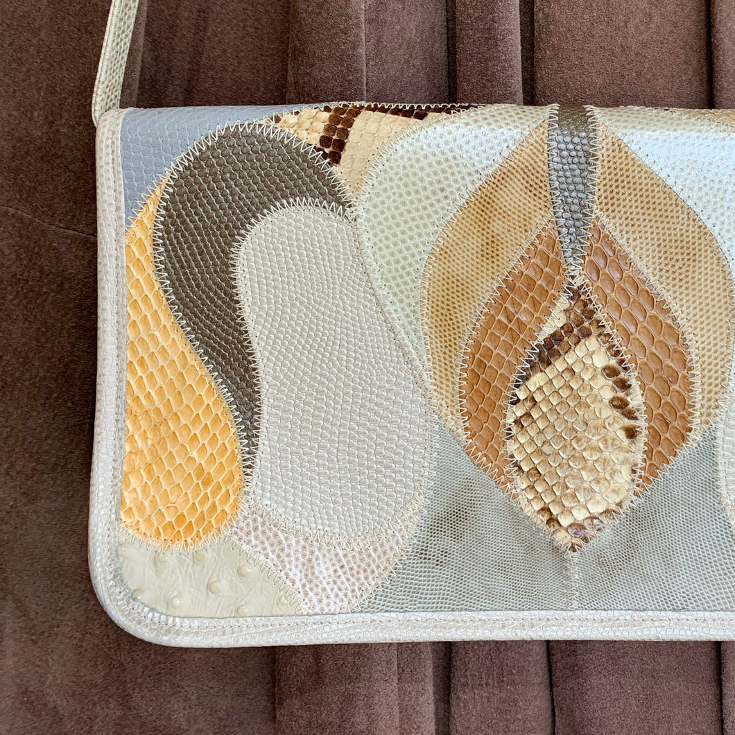 Vintage Snakeskin Patchwork Bag/Clutch