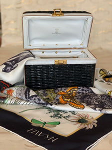 Black & White Rattan bag