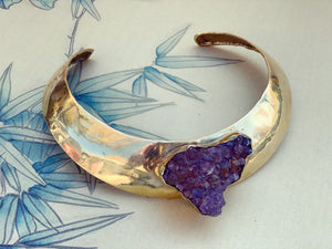 Brass & Amethyst Choker