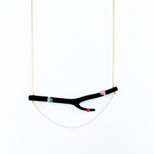 Load image into Gallery viewer, Black Coral &amp; Gem Necklace

