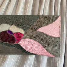 Load image into Gallery viewer, Snakeskin Flower clutch
